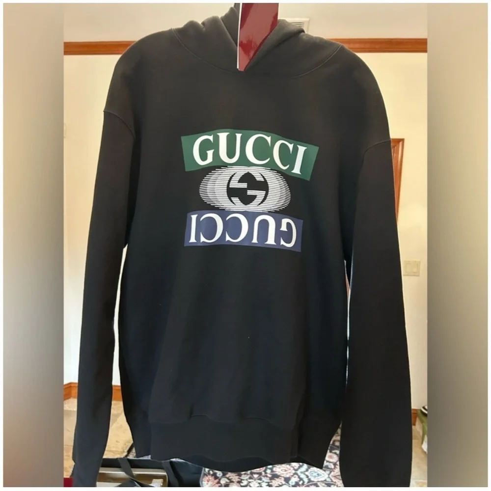Gucci interlocking G jersey, cotton hoodie size medium fits large NWT